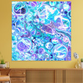 Blue Rhapsody | Abstracte kunst Canvas Afdruk (Insitu (Woonkamer))