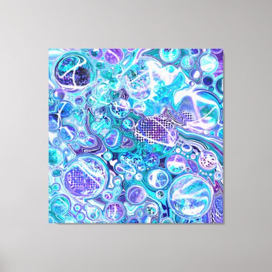 Blue Rhapsody | Abstracte kunst Canvas Afdruk (Voorkant)