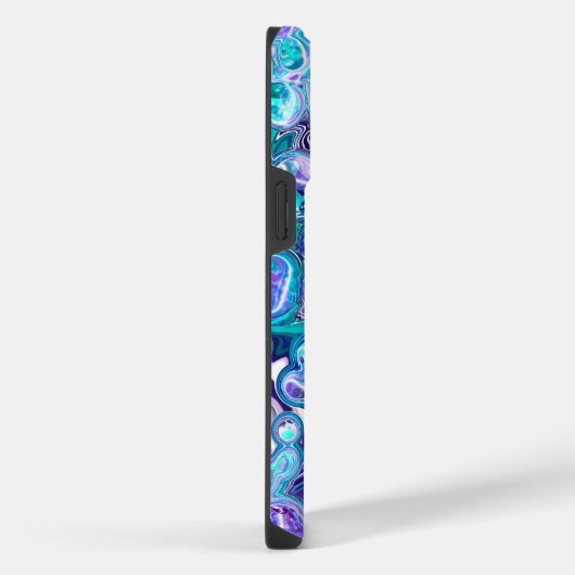 Blue Rhapsody | Abstracte kunst iPhone Hoesje (Rechterkant)