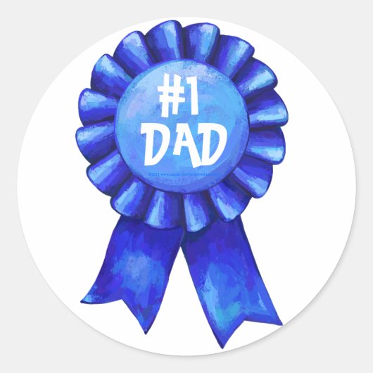 Blue Ribbon #1 Pap Stickers (Voorkant)