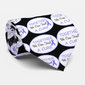 Blue Ribbon Awareness Stropdas (Opgerold)