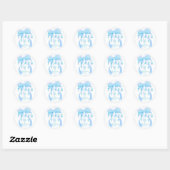 Blue Ribbon Baby shower Sticker (Vel)
