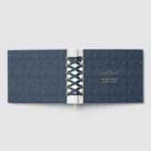 Blue Ribbon Bound Look Custom Wedding Livre d'invi (Complet)