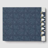 Blue Ribbon Bound Look Custom Wedding Livre d'invi (Verso)