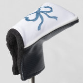 Blue Ribbon Bow Golf Head Cover (3/4 voorkant)