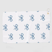 Blue Ribbon Bow  Golfhanddoek (Horizontaal)