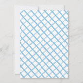 Blue Ribbon Bow Waterverf Gingham Baby Boy (Achterkant)