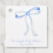 Blue Ribbon Coquette gepersonaliseerd Bedankjes Labels (Voorkant)