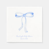 Blue Ribbon Coquette gepersonaliseerde servetten (Voorkant)