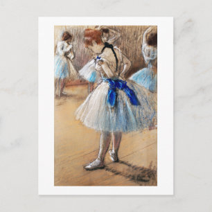 Blue Ribbon Dancer, Edgar Degas Briefkaart