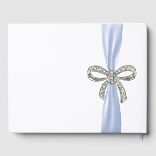 Blue Ribbon Diamond Bow Mariage livre d'or (Verso)