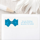 Blue Ribbon & Diamonds Bridal Shower Invitation Etiket (Insitu)