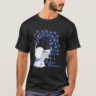 Blue Ribbon Elephant geeft geen diabetes waren op T-shirt