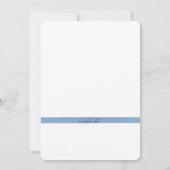 Blue Ribbon Foto geboorteaankondiging Aankondiging (Achterkant)