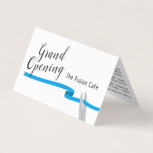 Blue Ribbon, Grand Opening Ceremony Photo/Map Card Visitekaartjes