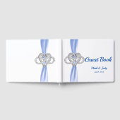 Blue Ribbon Infinity Heart Mariage livre d'or (Complet)