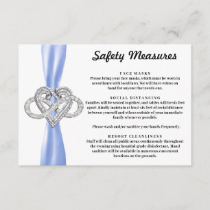 Blue Ribbon Infinity Heart Safety Maatregelen Informatiekaartje