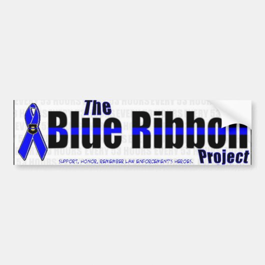 Blue Ribbon Project Bumpersticker (Voorkant)