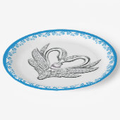 Blue Ribbon Silver Swans Paper Bord (Gekanteld)
