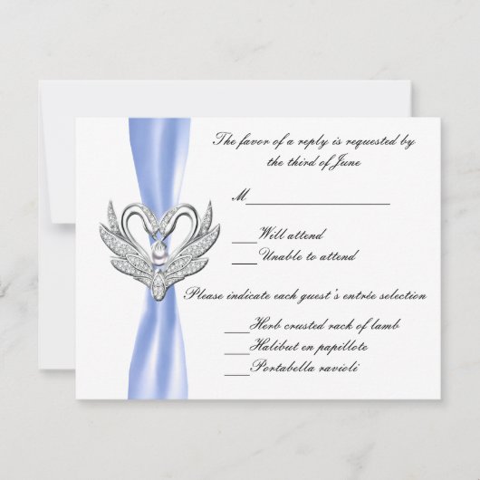 Blue Ribbon Silver Swans Response Kaart (Voorkant)