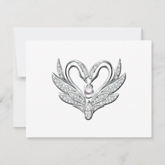 Blue Ribbon Silver Swans sparen de Datum Kaart (Achterkant)