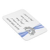 Blue Ribbon Silver Swans sparen de Datum Magnet Magneet (Rechterzijde)