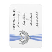 Blue Ribbon Silver Swans sparen de Datum Magnet Magneet (Verticaal)