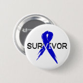 Blue Ribbon - Survivor Ronde Button 5,7 Cm (Voorkant /achterkant)