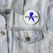Blue Ribbon - Survivor Ronde Button 5,7 Cm (In situ)