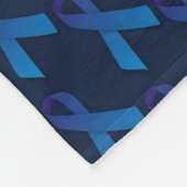 Blue Ribbon Tiled Pattern Crohn's disease awarenes Fleece Deken (Hoek)