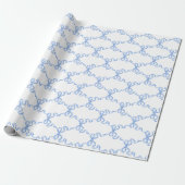 Blue Ribbon Trellis Cadeaupapier (Uitgerold)