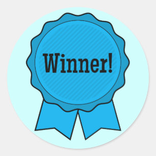 Blue Ribbon Winner Ronde Sticker