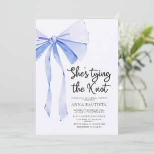 Blue Ribbon Ze bindt het knoop Vrijgezellenfeest Kaart