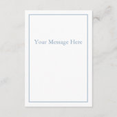 Blue Ribbons Greenery Elegant Hartelijk dank Bedankkaart (Achterkant)