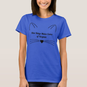Blue Ridge Maine Coons Cat Face Custom Back T-Shir T-shirt