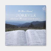 Blue Ridge Mountain Scriture Forever Magnet (Devant)