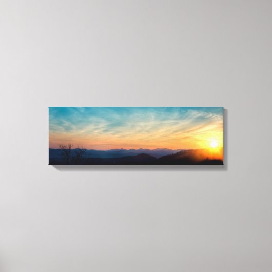 Blue Ridge Mountain Sunset Canvas Afdruk (Voorkant)