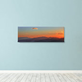 Blue Ridge Mountain Sunset Panorama toile Imprimer (Insitu (Plancher de Bois))