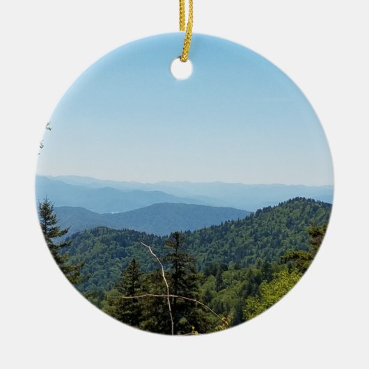 Blue Ridge Mountains bij Cherokee, North Carolina Keramisch Ornament (Voorkant)