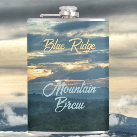 Blue Ridge Mountains Brew Sunset Fotografisch Heupfles