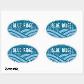 Blue Ridge Mountains buiten Ovale Sticker (Vel)