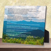 Blue Ridge Mountains Desiderata Plaque