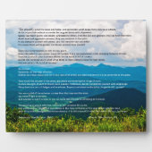 Blue Ridge Mountains Desiderata Plaque Fotoplaat (Voorkant)