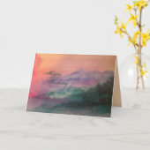 Blue Ridge Mountains Folded Wenskaart Kaart (Gele Bloem)