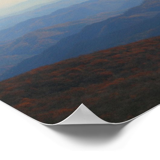 Blue Ridge Mountains in Herfst, North Carolina Poster (Hoek)
