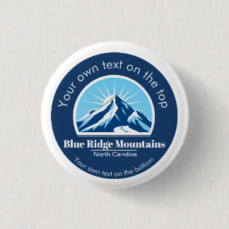 Blue Ridge Mountains NC skioord souvenir Ronde Button 3,2 Cm