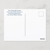 Blue Ridge Mountains North Carolina Briefkaart (Achterkant)