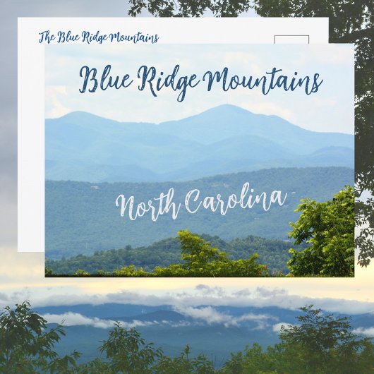 Blue Ridge Mountains North Carolina Briefkaart