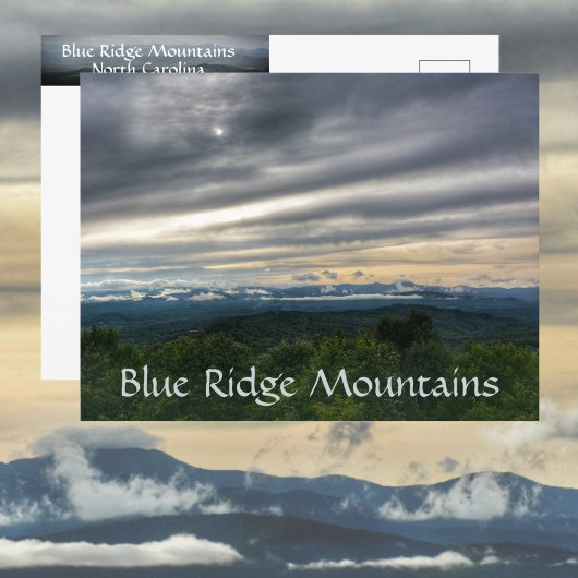 Blue Ridge Mountains North Carolina Dramatic Sky Briefkaart