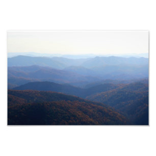 Blue Ridge Mountains, North Carolina Foto Afdruk